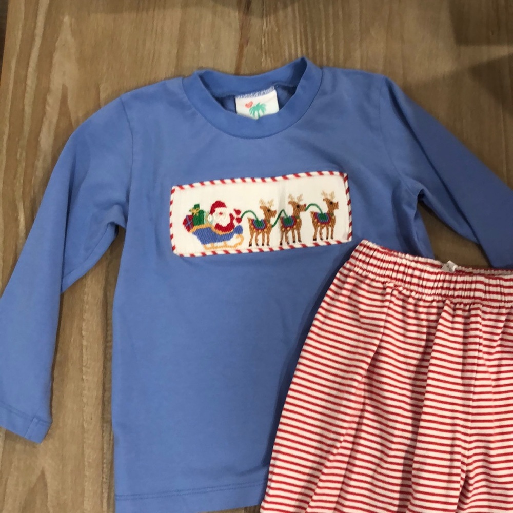 Shrimp and Grits Toddler Boy Pant Set. Size 3T